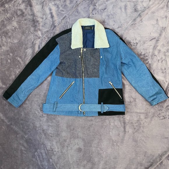 MINKPINK Denim Wool Jacket - Picture 1 of 4